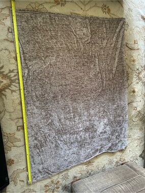 Plush Velvet Throw Blanket in Taupe - Soft Home Throw